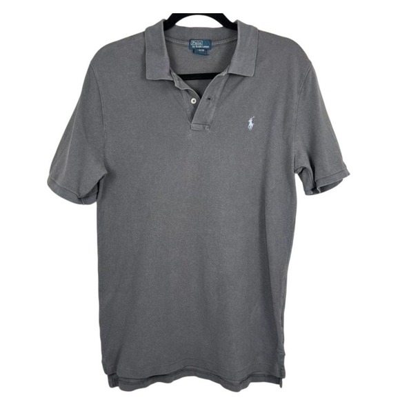Polo Ralph Lauren Other - Polo Ralph Lauren Kids XL 18-20 Gray Short‎ Sleeve Pique Polo Shirt Pony Logo